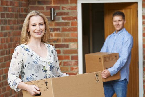 Professional packing boxes prepared for a home move in Balham