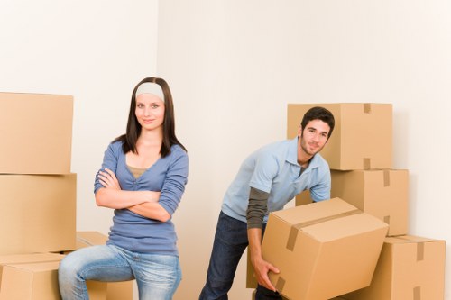 Charity donation items collected during a Balham move